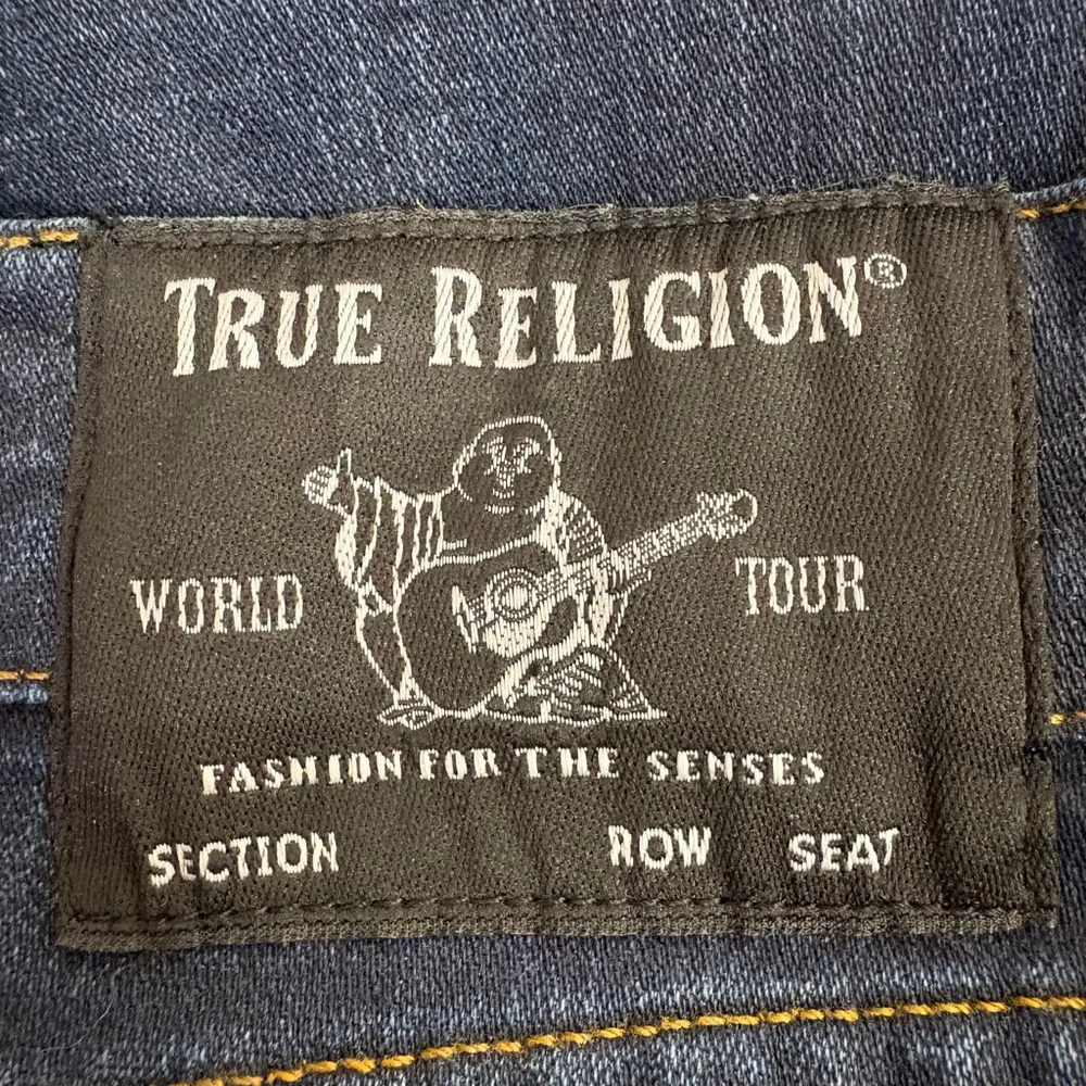 Men's True Religion Ricky Flap Blue Straight Jeans Waist 34